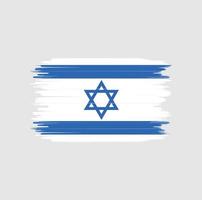 Israëlische vlag penseelstreek. nationale vlag vector