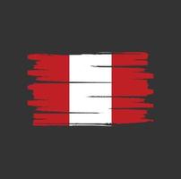 Peru vlag penseelstreken vector