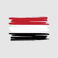 Jemen vlag penseelstreken vector
