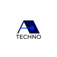 tech logo een abstract plat modern vector