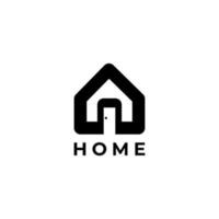 tech logo huis abstract plat modern vector