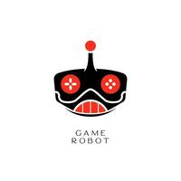 robot gaming logo minimalistisch ontwerp vectorillustratie. robot mascotte logo gamer. robot esports-logo vector