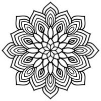 overzicht mandala. sier ronde doodle bloem geïsoleerd op een witte achtergrond. geometrische cirkel element. vector