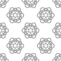 fantasie naadloos patroon met decoratieve mandala. abstracte ronde doodle bloem achtergrond. bloemen geometrische cirkel. vector