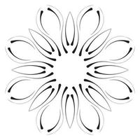 schattige mandala. sier ronde doodle bloem geïsoleerd op een witte achtergrond. geometrische decoratieve sieraad in etnische oosterse stijl. vector