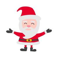 illustraties van de kerstman met cartoon design vector