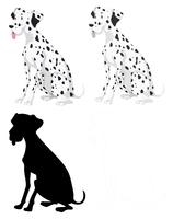 Set van dalmation honden vector