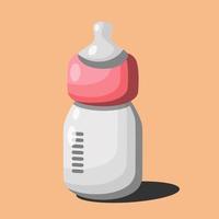 vectorillustratie van een babyfles met een eenvoudig en schattig ontwerp vector