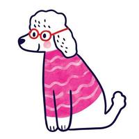 aquarel cartoon leuke grappige hond vector. vector