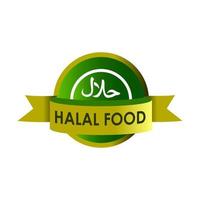 halal voedsel label sjabloon vector