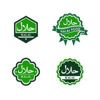 halal voedsel label sjabloon vector