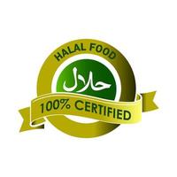 halal voedsel label sjabloon vector