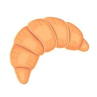 heerlijke croissant vectorillustratie geïsoleerd op een witte achtergrond vector