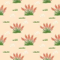 naadloze patroon herhaalbare textuur zomer lente gras bloem plant natuur vector