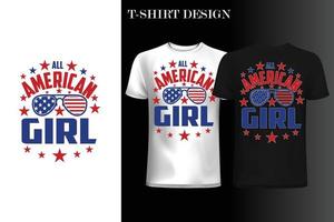 4 juli usa vlag t-shirt design. Amerikaanse onafhankelijke citaten t-shirt design. t-shirtontwerp met Amerikaanse vlag vector
