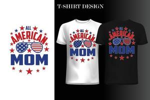 4 juli usa vlag t-shirt design. Amerikaanse onafhankelijke citaten t-shirt design. t-shirtontwerp met Amerikaanse vlag vector