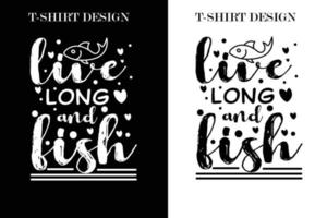 vissen t-shirt ontwerp. vissen citaten t-shirt ontwerp. vector