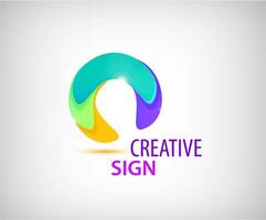 vector abstracte kleurrijke cirkel logo, bedrijfsidentiteit