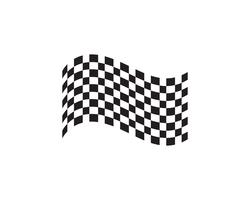 Race vlagpictogram, eenvoudig ontwerp-logo vector