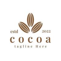 cacao vintage logo ontwerp vector