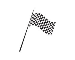 Race vlagpictogram, eenvoudig ontwerp-logo vector