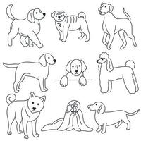 honden doodle set vector