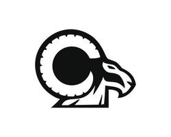 bighorn hoofd logo vector