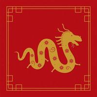 Chinese dierenriem gouden draak vector