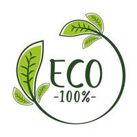 zegel, 100 procent eco vector