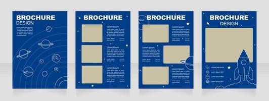 college met astronomieprogramma leeg brochureontwerp vector