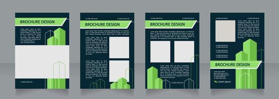 onroerend goed donker leeg brochureontwerp vector