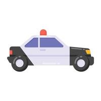 politie voertuig pictogram vector in plat ontwerp