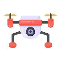 plat ontwerp van drone-camera vector