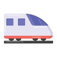 kogel trein vector pictogram in plat ontwerp