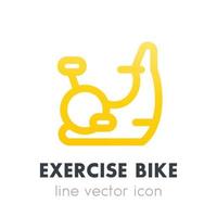 hometrainer pictogram in lijnstijl geïsoleerd op wit vector