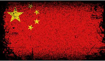 China Grunge-vlag vector