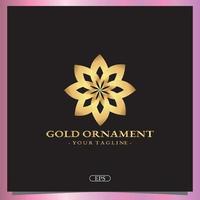 gouden ornament logo premium elegante sjabloon vector eps 10