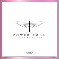 overzicht power pole logo premium elegante sjabloon vector eps 10