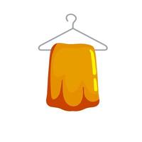 kleding op hanger. decoratie van garderobe en garderobe. vector