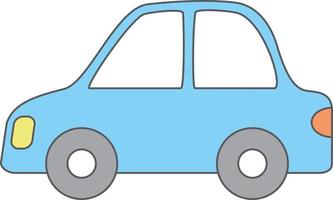 blauwe auto pictogram element, vector materiaalontwerp.