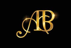 eerste monogram brief ab logo vector ontwerpsjabloon. grafisch alfabetsymbool voor bedrijfsidentiteit