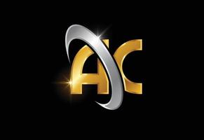 eerste brief ac logo vector ontwerpsjabloon. grafisch alfabetsymbool voor bedrijfsidentiteit