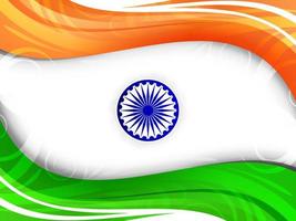 Indiase vlag thema republiek dag golf stijl stijlvolle achtergrond vector