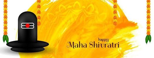 happy maha shivratri festival viering banner ontwerp vector