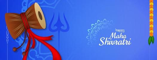 happy maha shivratri festival klassieke mythologische banner vector