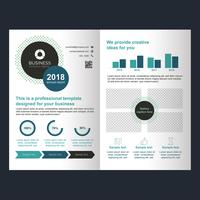 Zakelijke tweeledige brochure vector