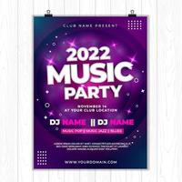 poster muziek feest modern concept vector