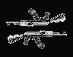 ak 47 vectorillustratie vector