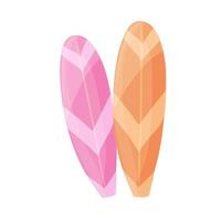twee kleurrijke surfplanken icoon. cartoon vector pictogram voor ontwerp geïsoleerd op wit