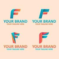 set van letter f-logo vector